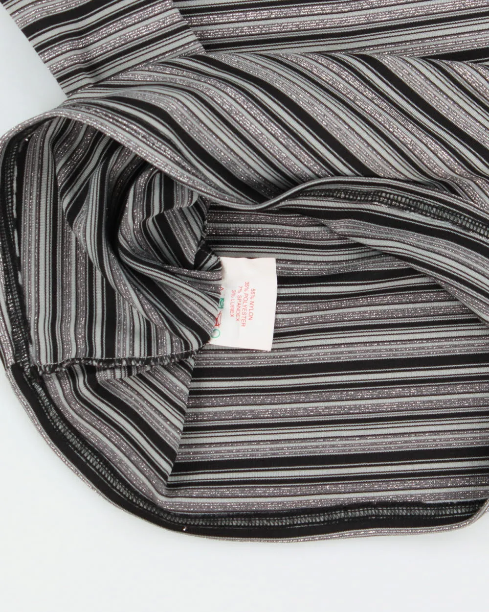 Vintage Y2K 2000s Pariscope Boat Neck Glitter Stripe Top - M sold by Rokit product image thumbnail 4