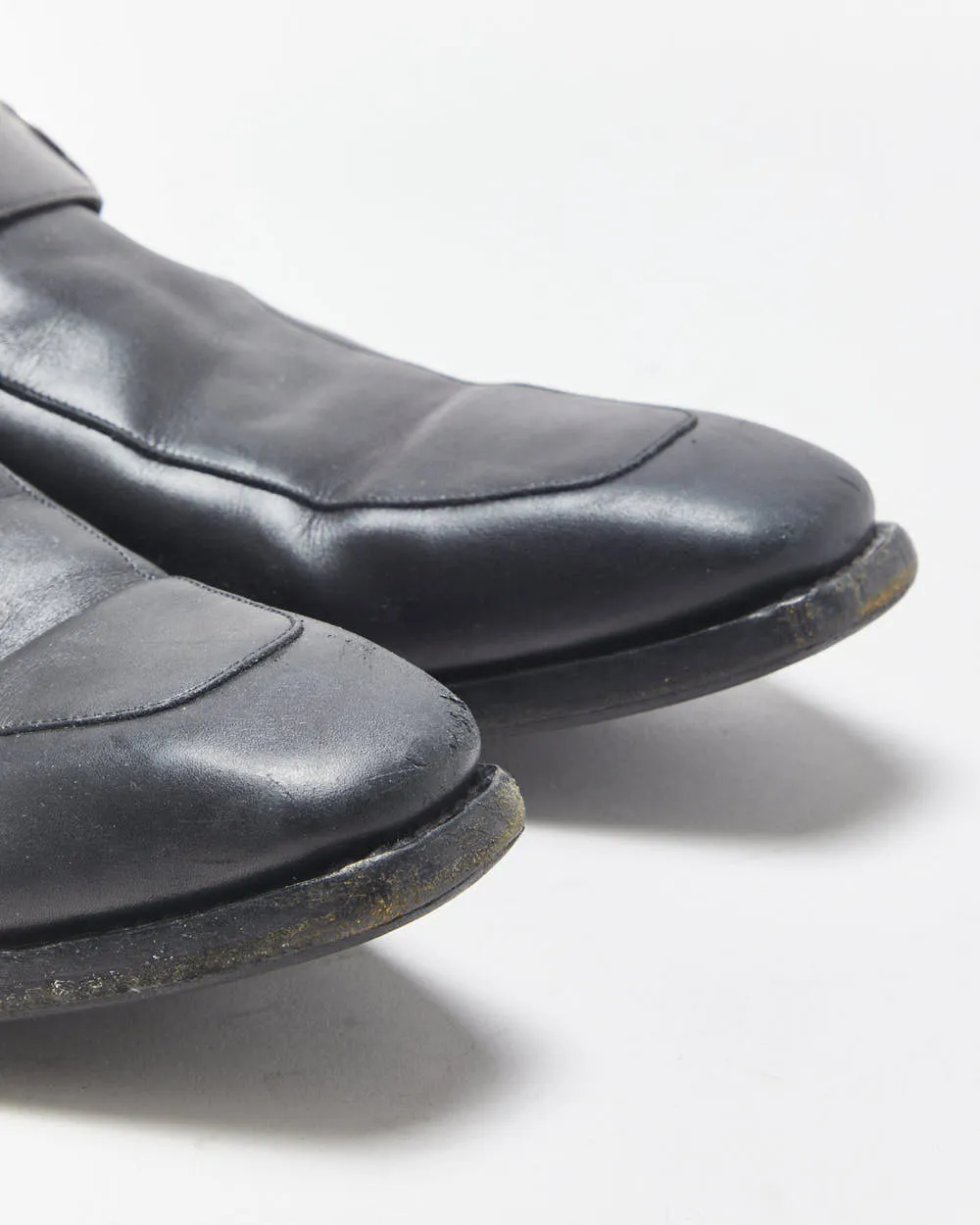 Vintage Y2K 00s Gucci Tom Ford Black Leather Pointed Toe GG Loafers - UK12 sold by Rokit product image thumbnail 5