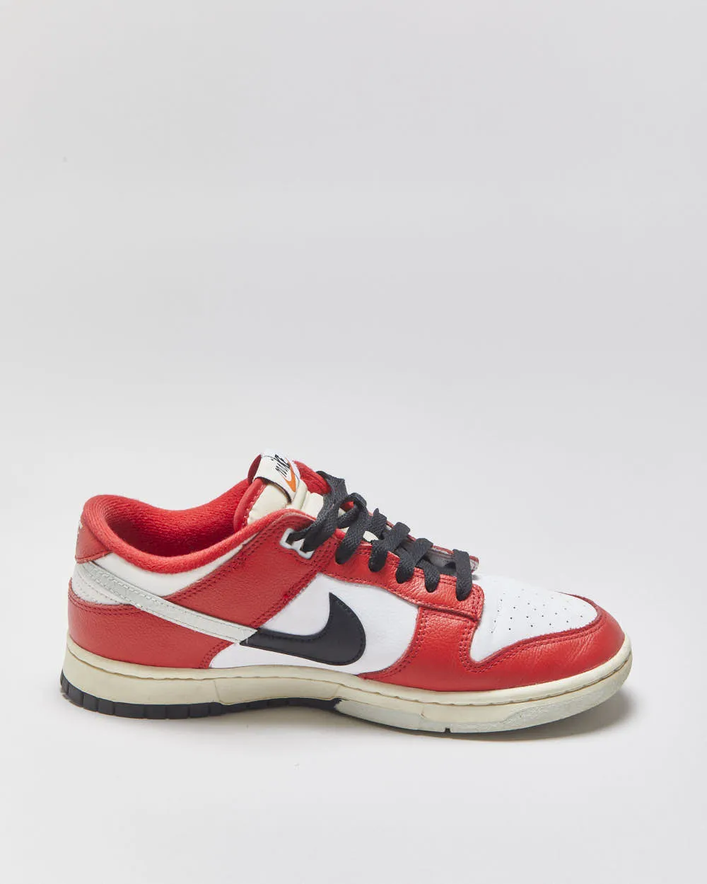 2023 Nike Dunk Low Premium 'Split Chicago' University Red Calfskin Leather Trainers - UK7 sold by Rokit product image thumbnail 2