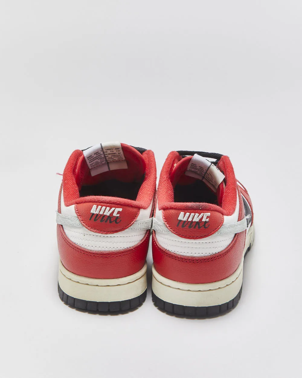 2023 Nike Dunk Low Premium 'Split Chicago' University Red Calfskin Leather Trainers - UK7 sold by Rokit product image thumbnail 4