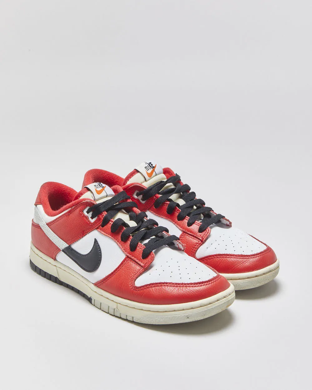 2023 Nike Dunk Low Premium 'Split Chicago' University Red Calfskin Leather Trainers - UK7 sold by Rokit