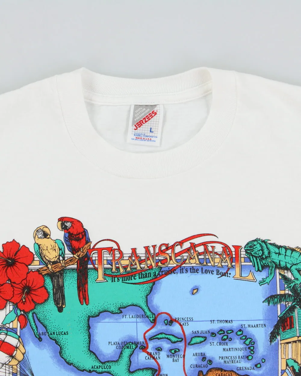 Vintage 1996 Sky Princess Transcanal Princess Cruises Heavyweight Jerzees Made In USA Crewneck T-Shirt - L sold by Rokit product image thumbnail 5