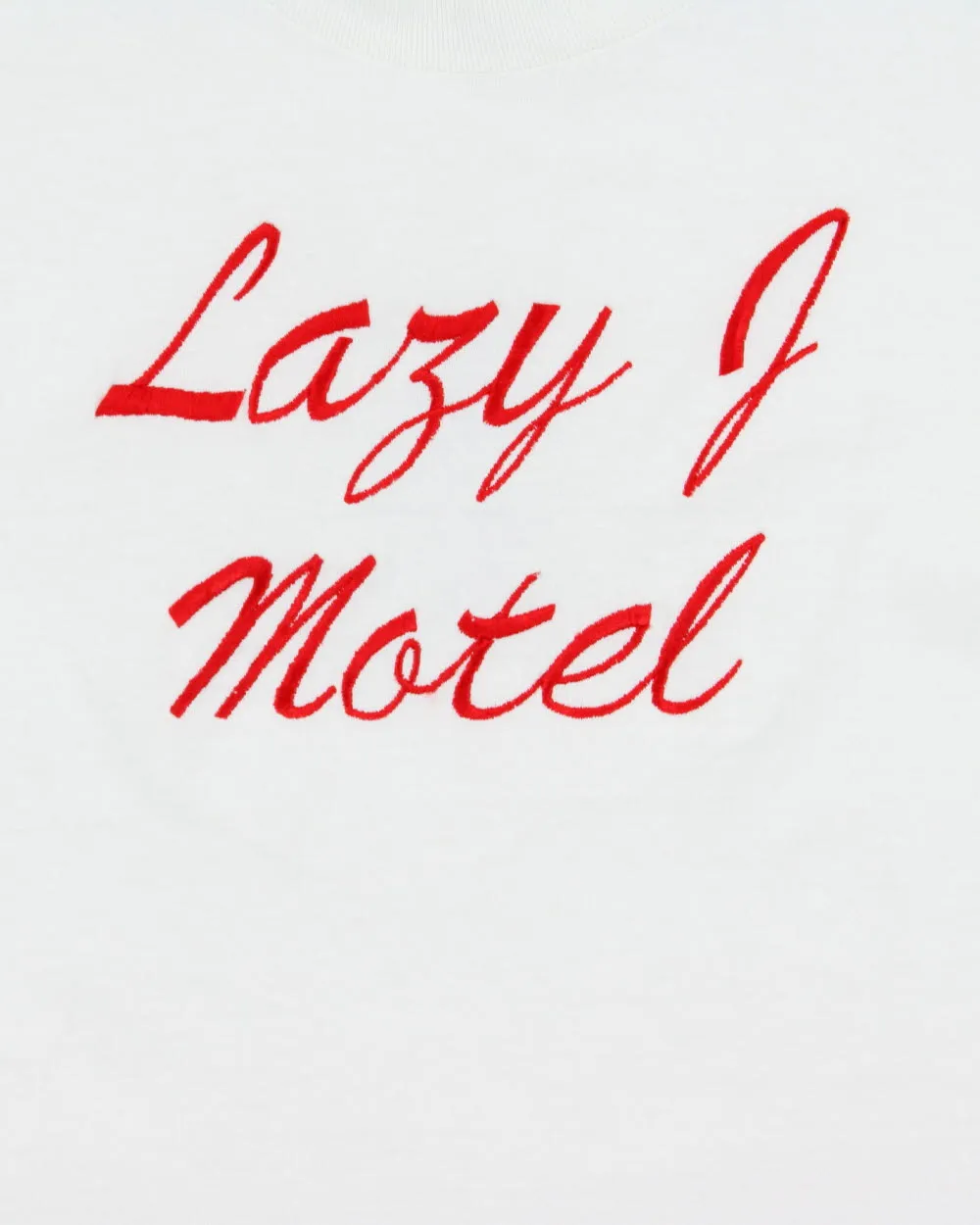 Vintage 1998 Lazy F Motel Texas Heavyweight Embroidered Crewneck T-Shirt - M sold by Rokit product image thumbnail 4
