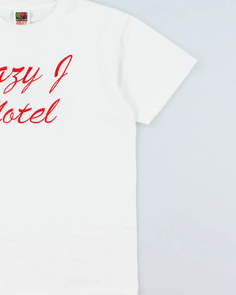 Vintage 1998 Lazy F Motel Texas Heavyweight Embroidered Crewneck T-Shirt - M sold by Rokit product image thumbnail 3