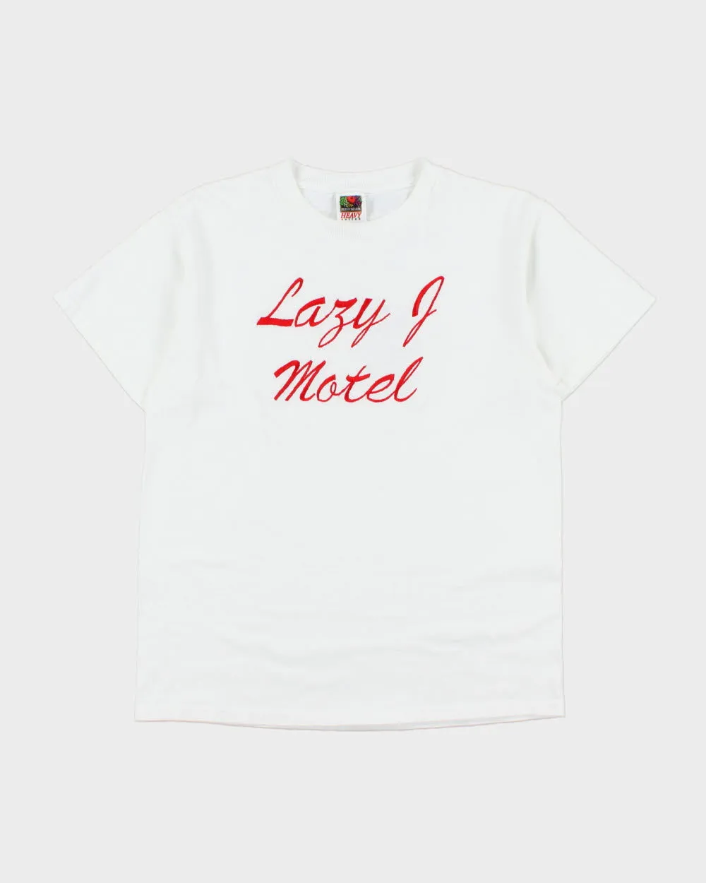Vintage 1998 Lazy F Motel Texas Heavyweight Embroidered Crewneck T-Shirt - M sold by Rokit