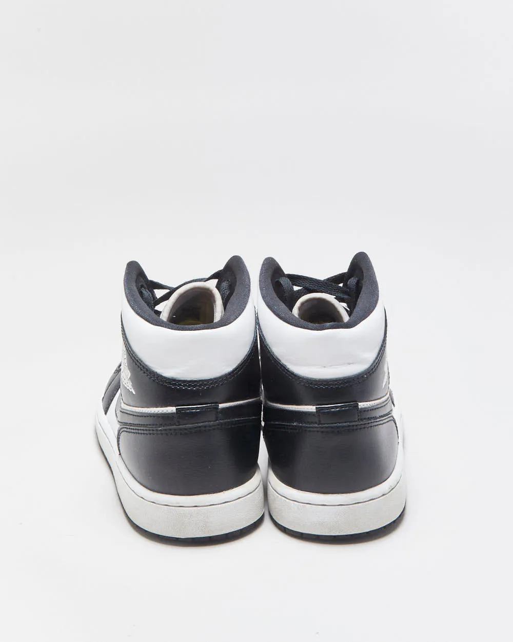 2023 Nike Air Jordan 1 Mid Women's Calfskin Leather Black/White PANDA Trainers - UK8 sold by Rokit product image thumbnail 4