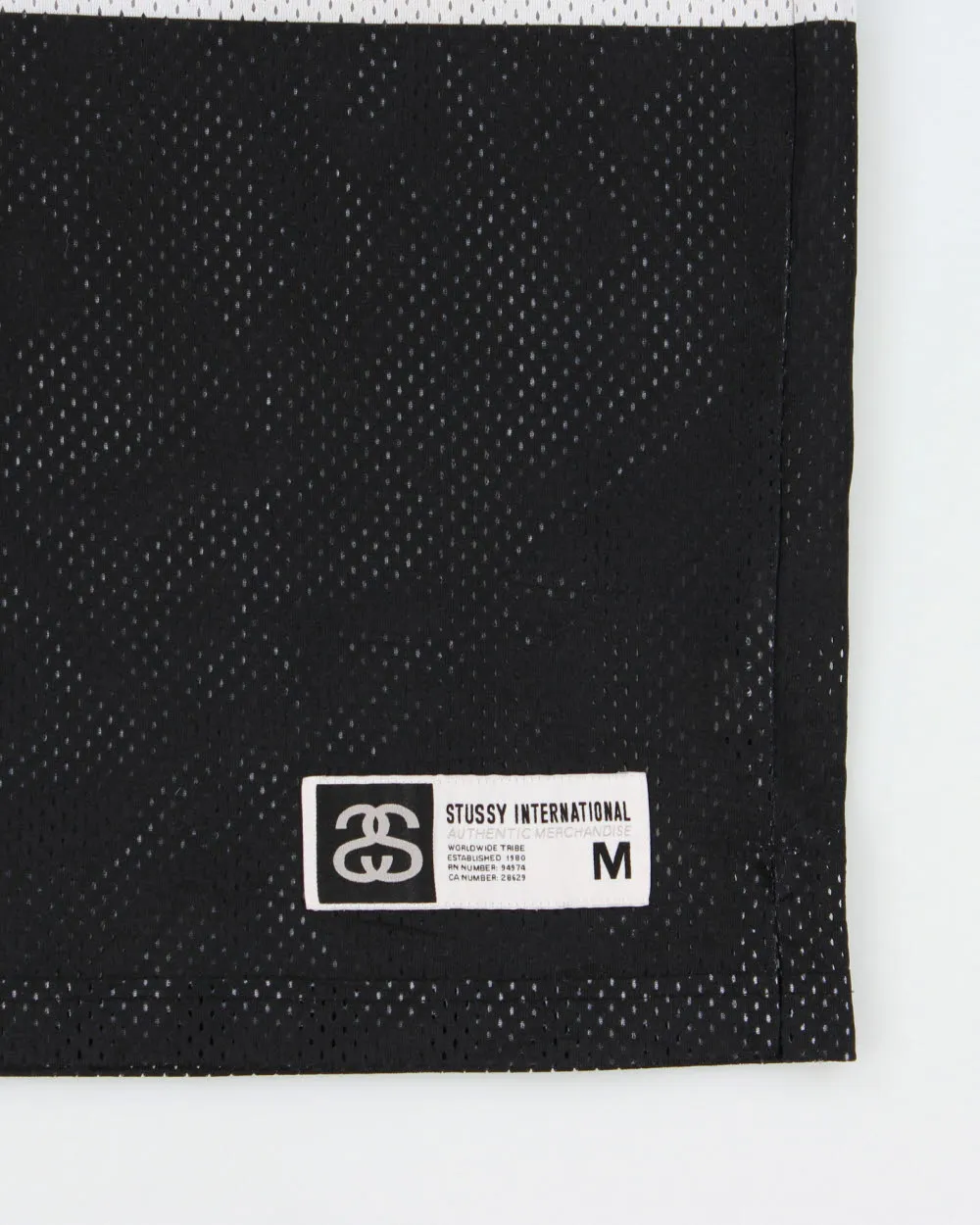 Vintage Stussy International Striped Colourblock Mesh Basketball Jersey - M sold by Rokit product image thumbnail 4