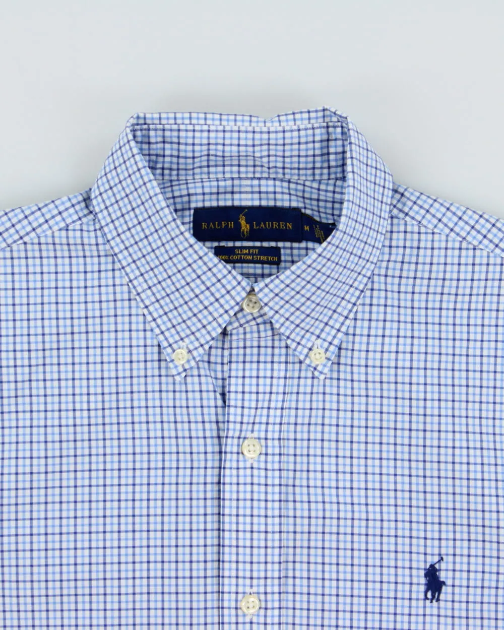 Vintage Ralph Lauren Slim Fit Checked Long Sleeve Shirt - M sold by Rokit product image thumbnail 5