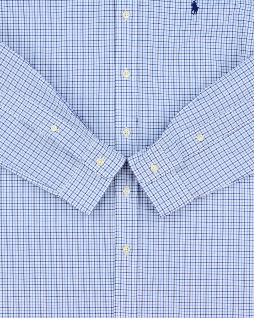 Vintage Ralph Lauren Slim Fit Checked Long Sleeve Shirt - M sold by Rokit product image thumbnail 4