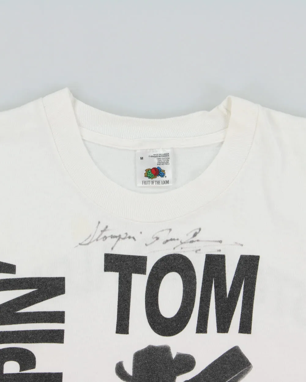 Vintage 1995 Stompin Tom Connors Signed Country Folk Music Heavyweight Single Stitch Made In Canada Crewneck T-Shirt - M sold by Rokit product image thumbnail 4