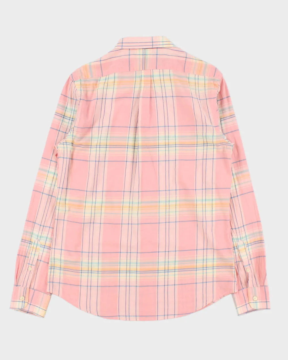 Vintage Ralph Lauren Linen Slim Fit Checked Long Sleeve Shirt - L sold by Rokit product image thumbnail 2