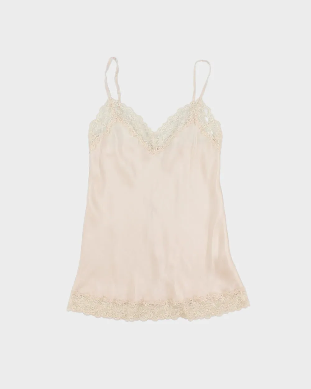 Vintage 2000s Intimissimi Lace Trim Satin Cami Top - S sold by Rokit