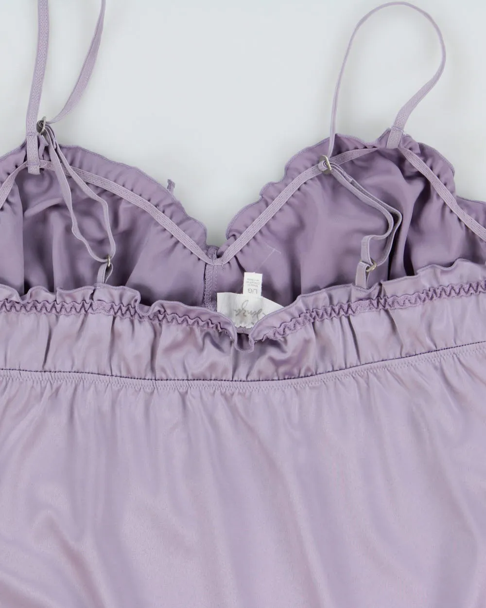 Vintage Y2K 2000s La Senza Satin Ruffle Hem Slip Dress - L sold by Rokit product image thumbnail 5