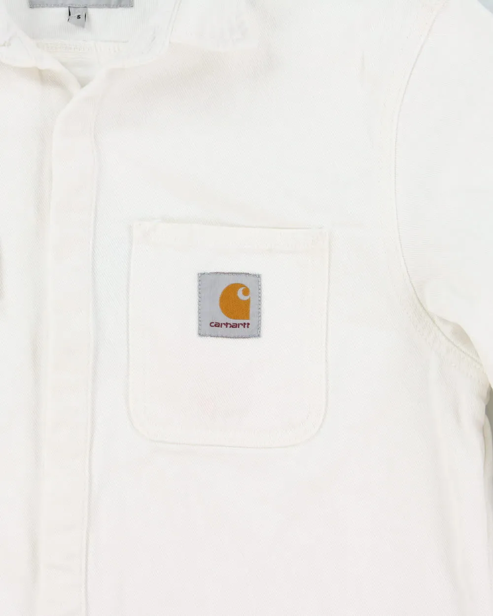 Vintage Carhartt WIP Salinac Snap Button Long Sleeve Denim Over Shirt - S sold by Rokit product image thumbnail 4