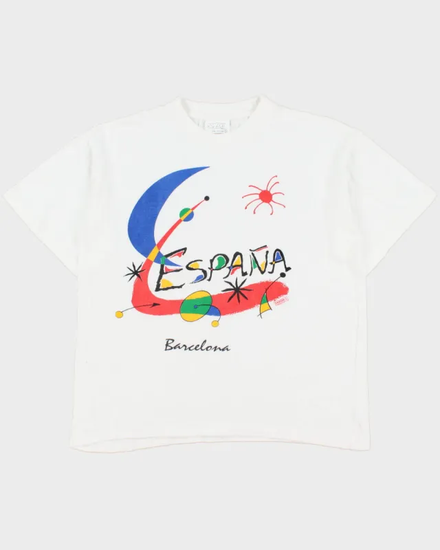 Vintage 1998 Barcelona España Heavyweight Crewneck T-Shirt - XL made by Rokit