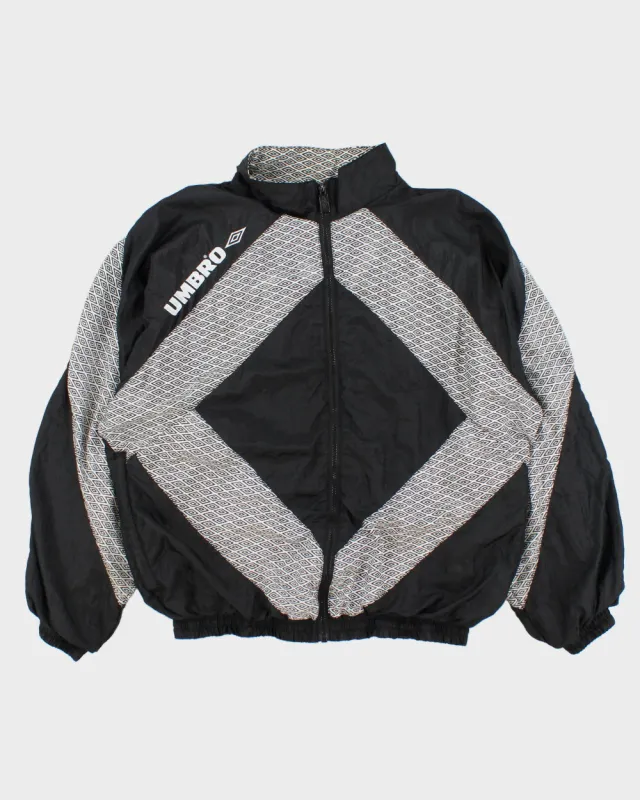 Vintage 1990s Umbro Monogram Embroidered Soft Shell Windbreaker Jacket - M made by Umbro