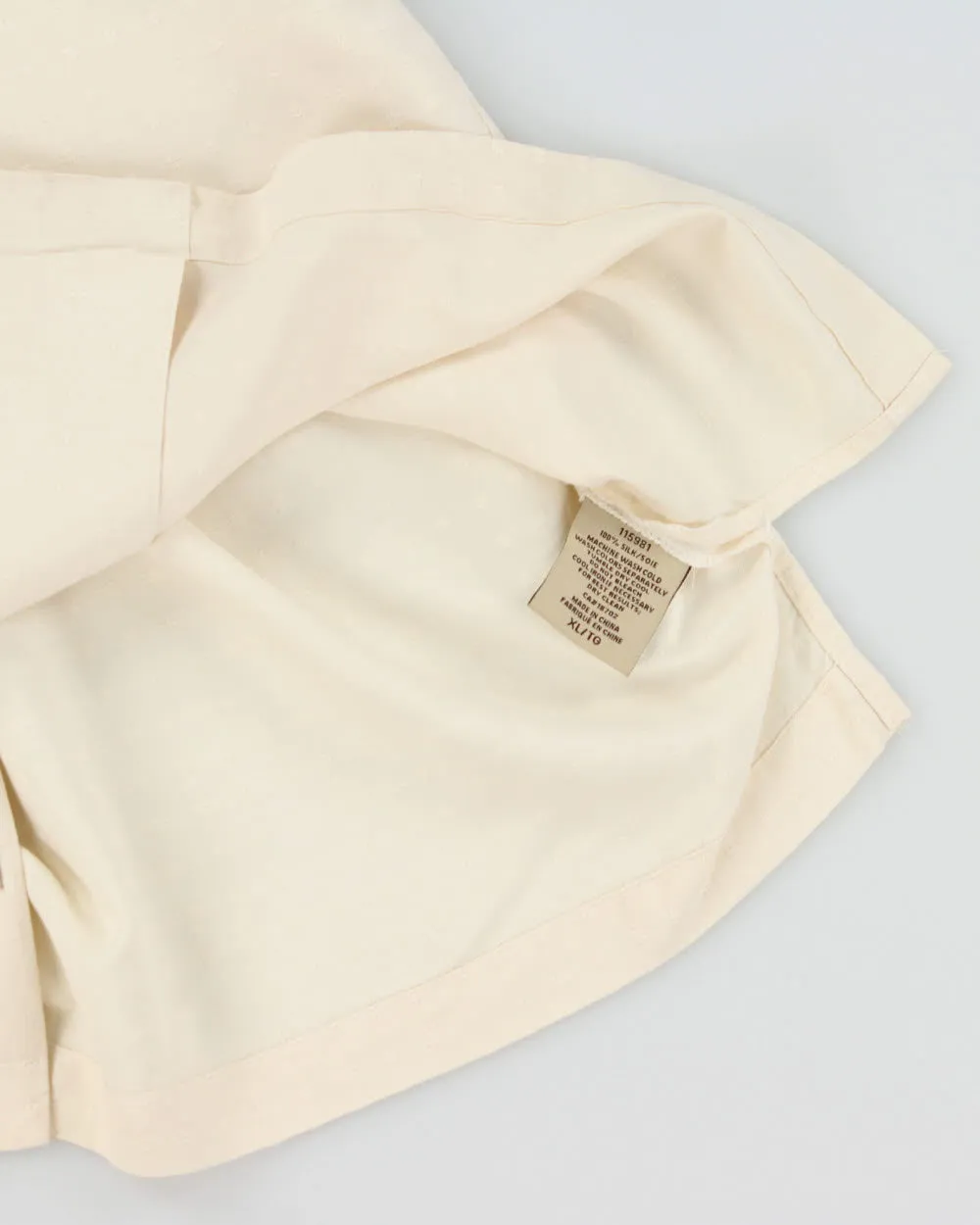 Vintage Y2K 00s Tommy Bahama Cream Silk Embroidered Grid Check Hawaiian Shirt - XL sold by Rokit product image thumbnail 5