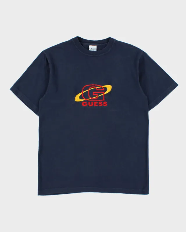Vintage 1990s Guess USA Heavyweight Embroidered Made In Canada Crewneck T-Shirt - M made by Guess
