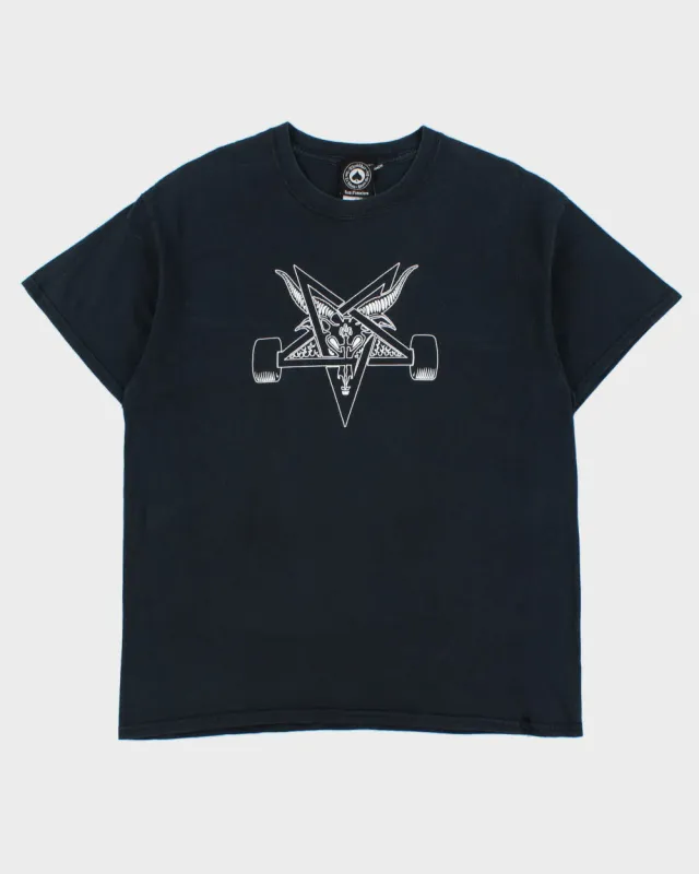 Vintage Y2K 00s Thrasher Heavyweight Skategoat 666 Distressed Crewneck T-Shirt - L made by Thrasher