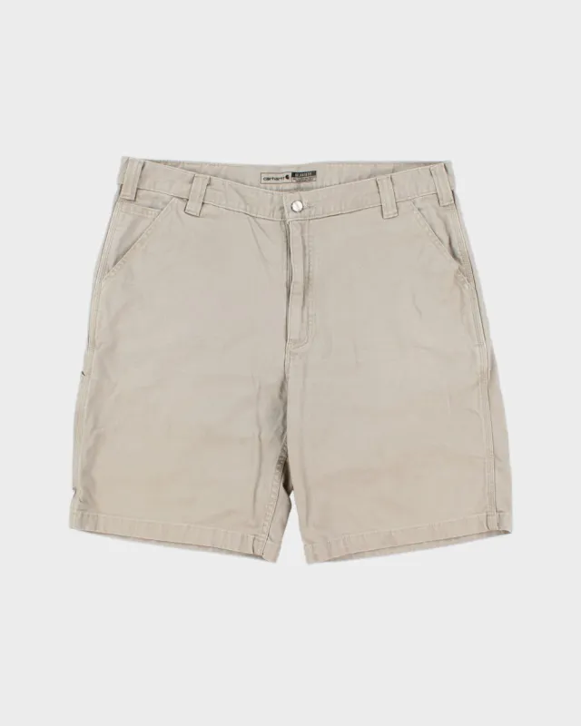 Vintage Carhartt Desert Khaki Rugged Flex Relaxed Fit Canvas Work Shorts - W38 made by Carhartt