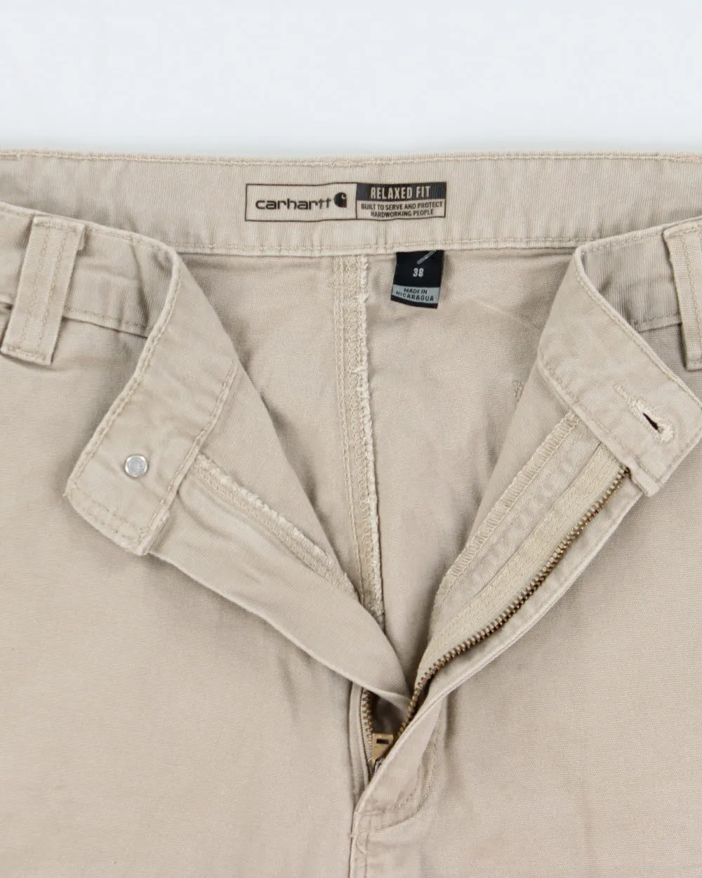 Vintage Carhartt Desert Khaki Rugged Flex Relaxed Fit Canvas Work Shorts - W38 sold by Rokit product image thumbnail 5