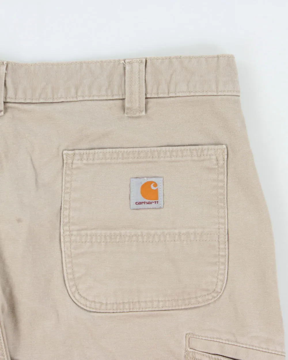 Vintage Carhartt Desert Khaki Rugged Flex Relaxed Fit Canvas Work Shorts - W38 sold by Rokit product image thumbnail 4