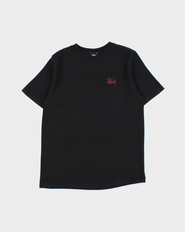 Vintage Stussy Stock Logo Heavyweight Crewneck T-Shirt - S made by Stussy