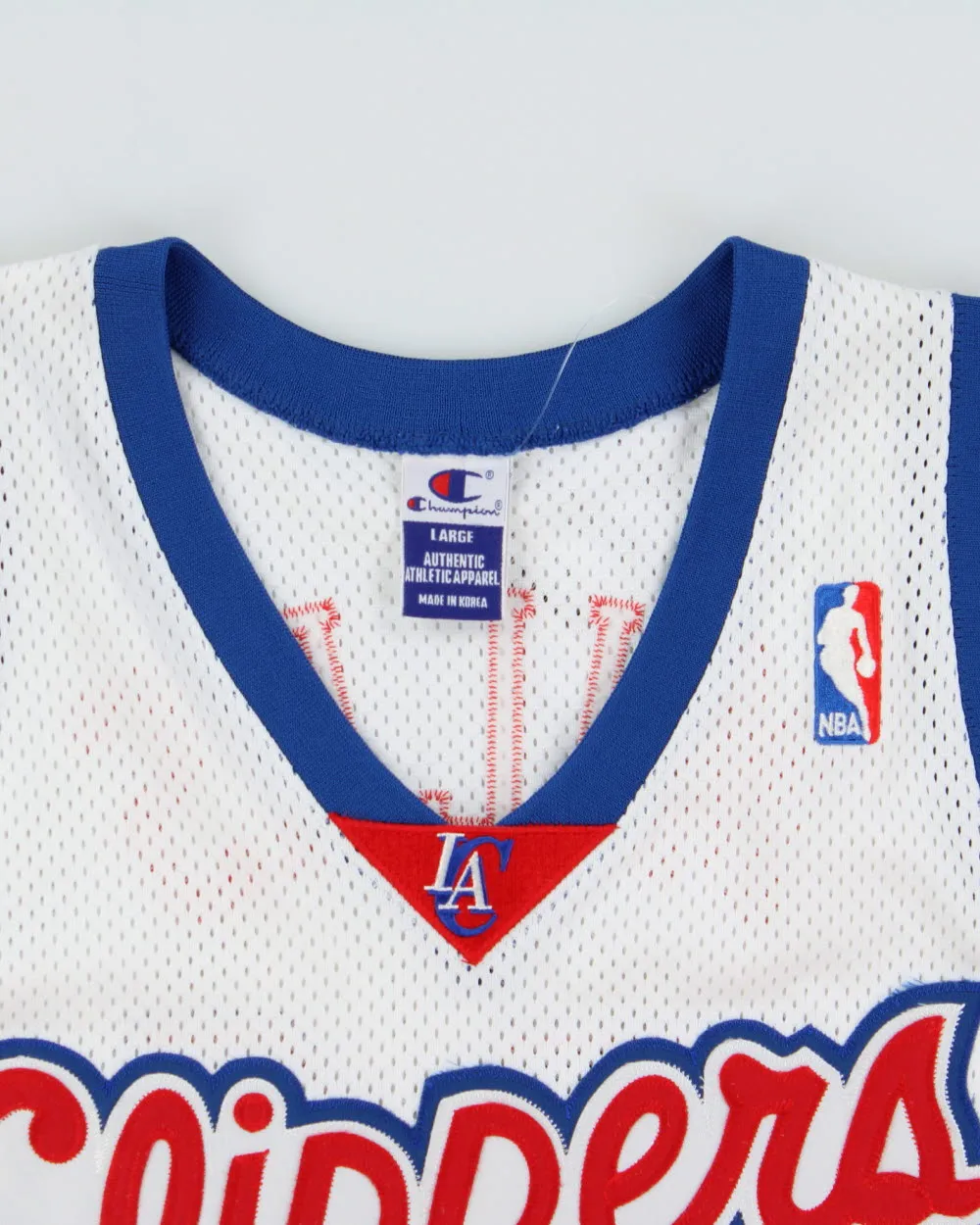 Vintage 2000-01 Champion LA Clippers Darius Miles #21 NBA Stitched Mesh Home Jersey - L sold by Rokit product image thumbnail 3