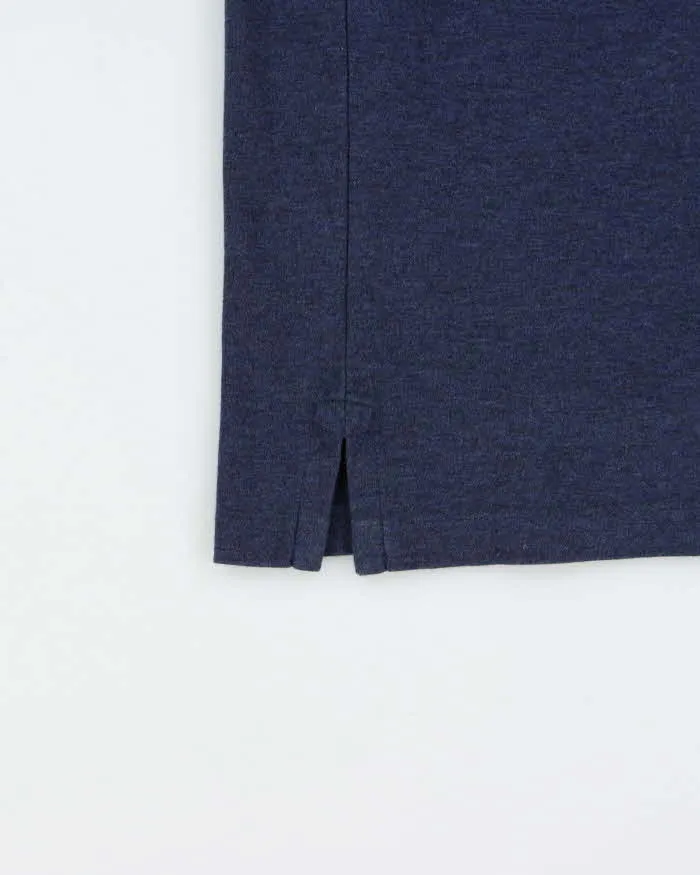 Vintage Polo Ralph Lauren Navy Marl Custom Slim Fit Short Sleeve Polo Shirt - L sold by Rokit product image thumbnail 4