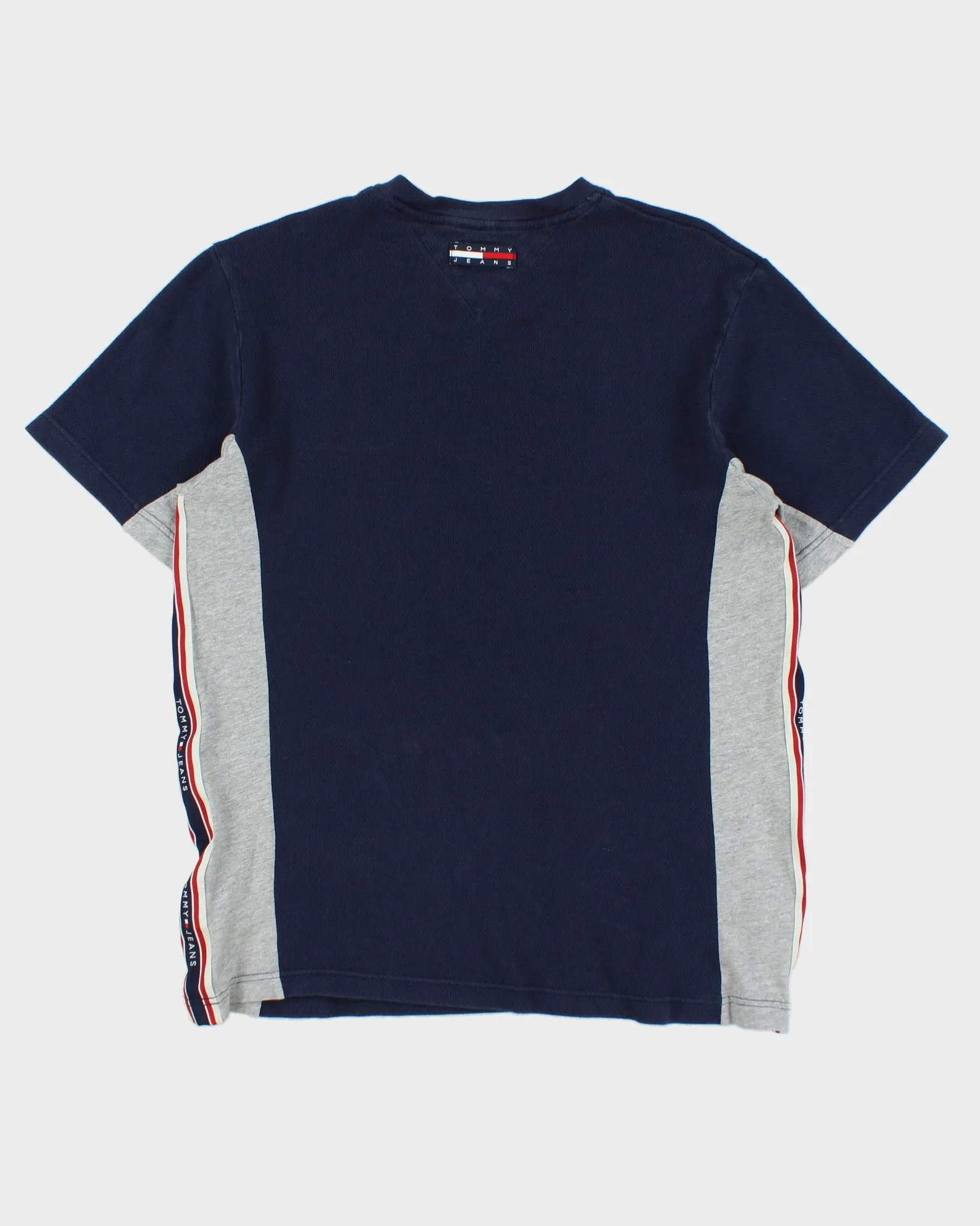 Vintage 2002 Y2K Tommy Jeans Heavyweight Tape V-Neck Waffle T-Shirt - S sold by Rokit product image thumbnail 2