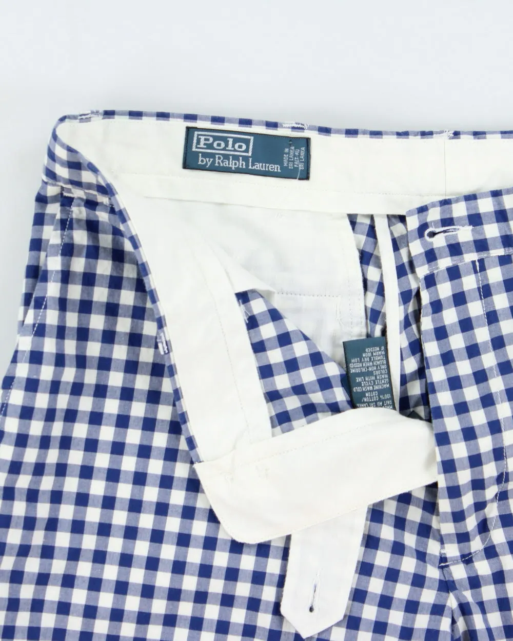 Vintage 1990s Ralph Lauren Cotton Checked Shorts - W34 sold by Rokit product image thumbnail 5