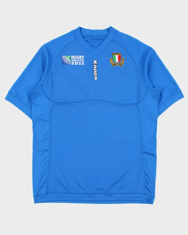 Vintage Kappa Italy Rugby 2011 World Cup Short Sleeve Home Shirt - L made by Kappa