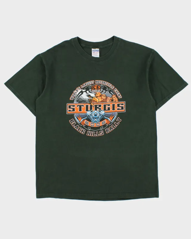 Vintage 2006 Sturgis South Dakota Black Hills Rally Heavyweight Gildan Crewneck T-Shirt - L made by Rokit
