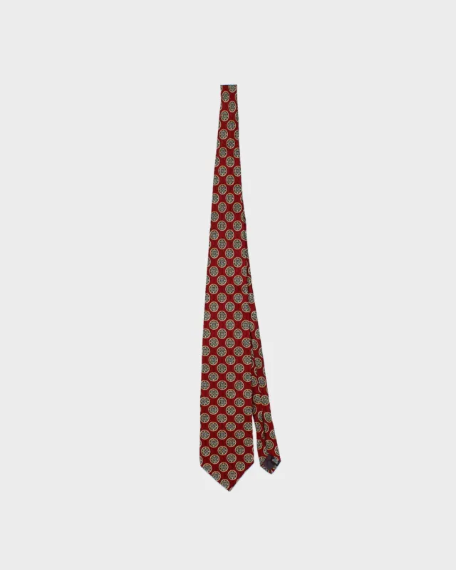 Vintage 1980s Christian Dior Monsieur Check Emblem Silk Tie made by Dior