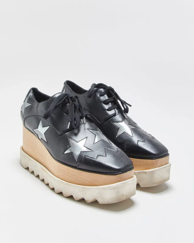 Stella McCartney Elsye Faux Leather Star Platform Loafers - UK4.5 made by Stella McCartney