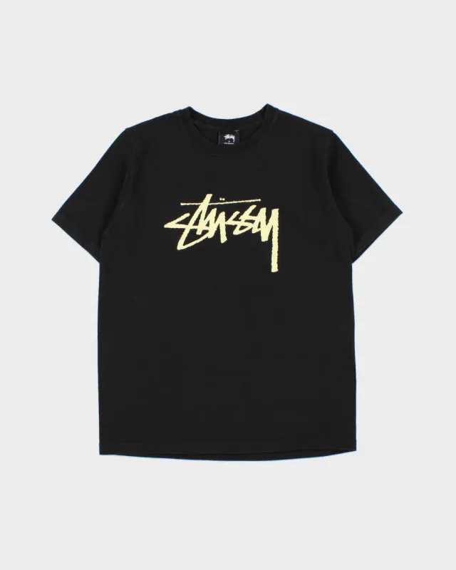 Vintage Stussy Heavyweight Speckled Stock Logo Crewneck T-Shirt - S made by Stussy