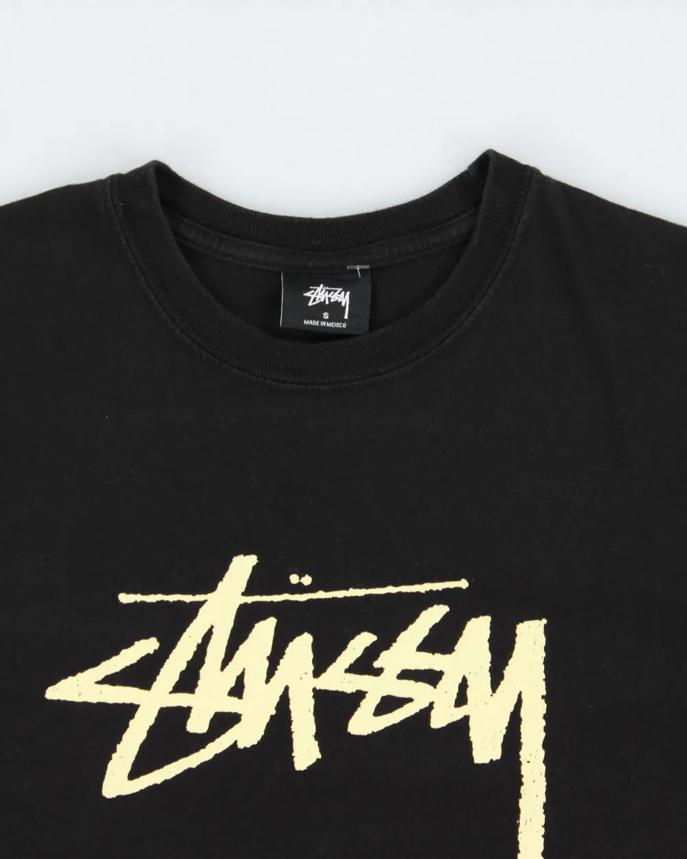 Vintage Stussy Heavyweight Speckled Stock Logo Crewneck T-Shirt - S sold by Rokit product image thumbnail 5