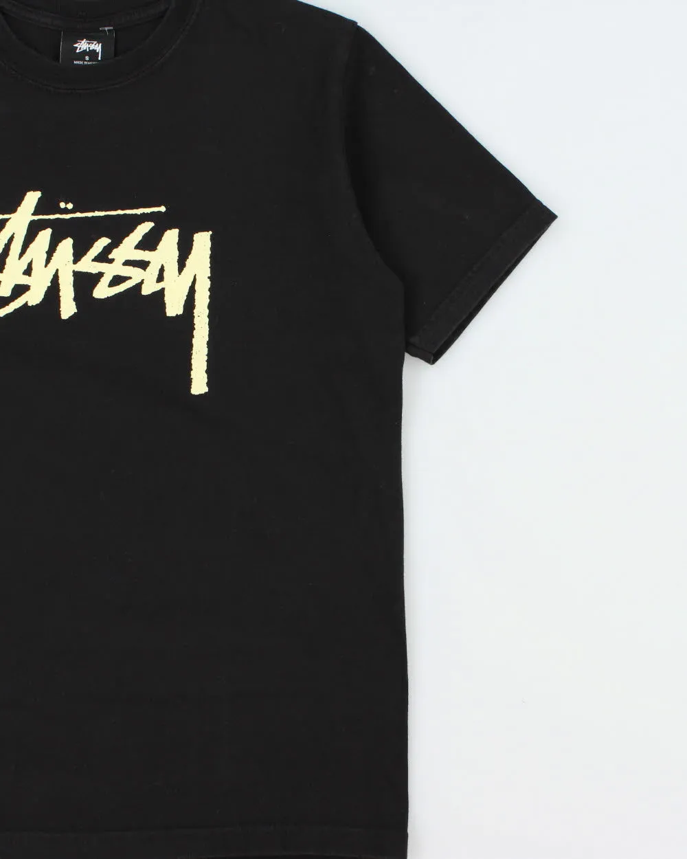 Vintage Stussy Heavyweight Speckled Stock Logo Crewneck T-Shirt - S sold by Rokit product image thumbnail 3