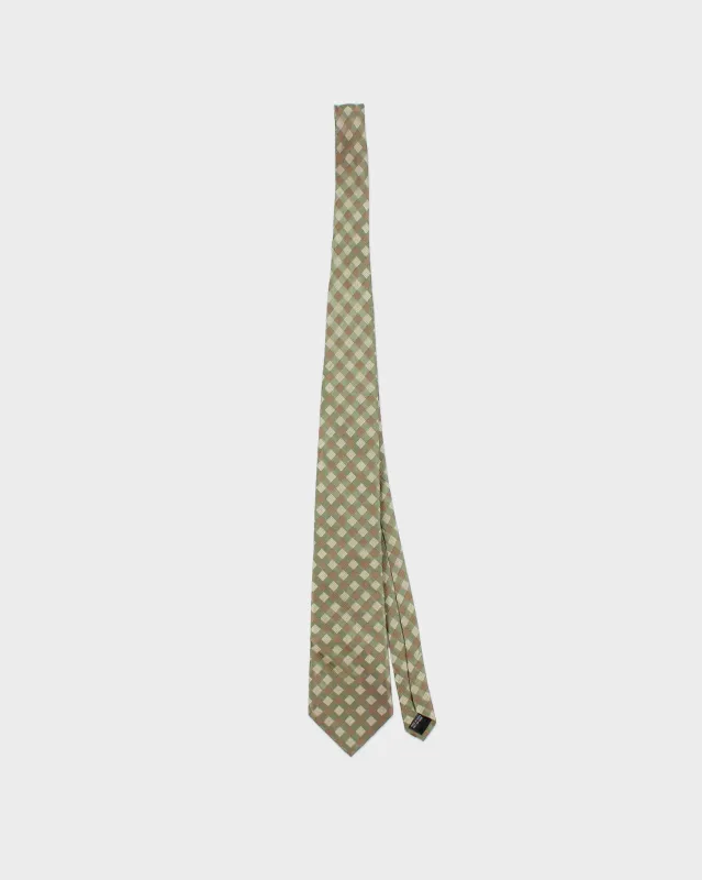 Vintage 2010s Balmain Checkerboard Silk Tie made by Balmain
