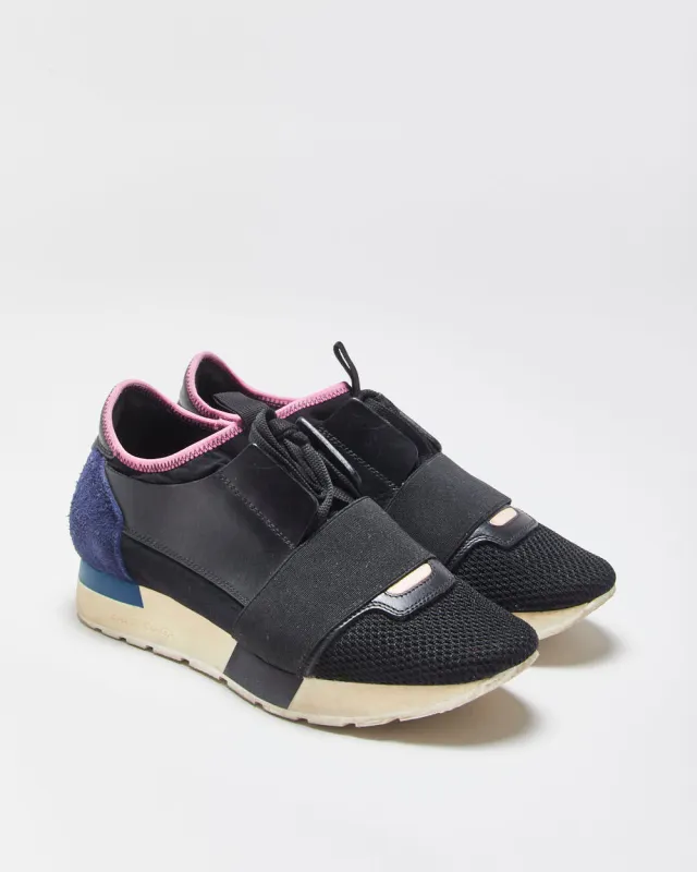 Balenciaga Women's Black/Navy Race Runner Trainers - UK3 made by Balenciaga