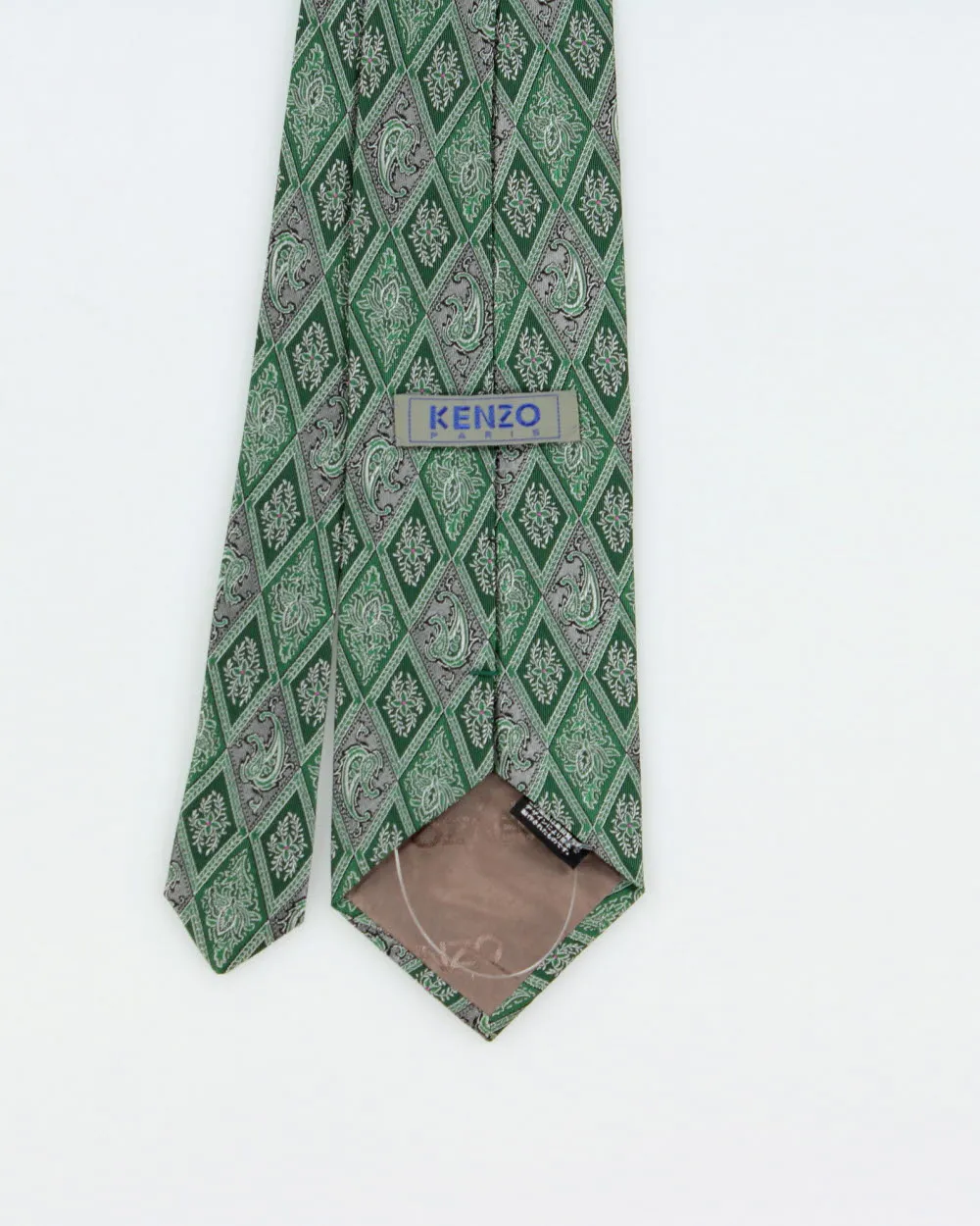 Vintage 1990s Kenzo Diamond Paisley Silk Tie sold by Rokit product image thumbnail 3