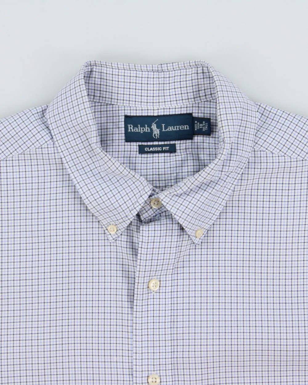 Vintage 1990s Ralph Lauren Classic Fit Checked Long Sleeve Shirt - XXL sold by Rokit product image thumbnail 5
