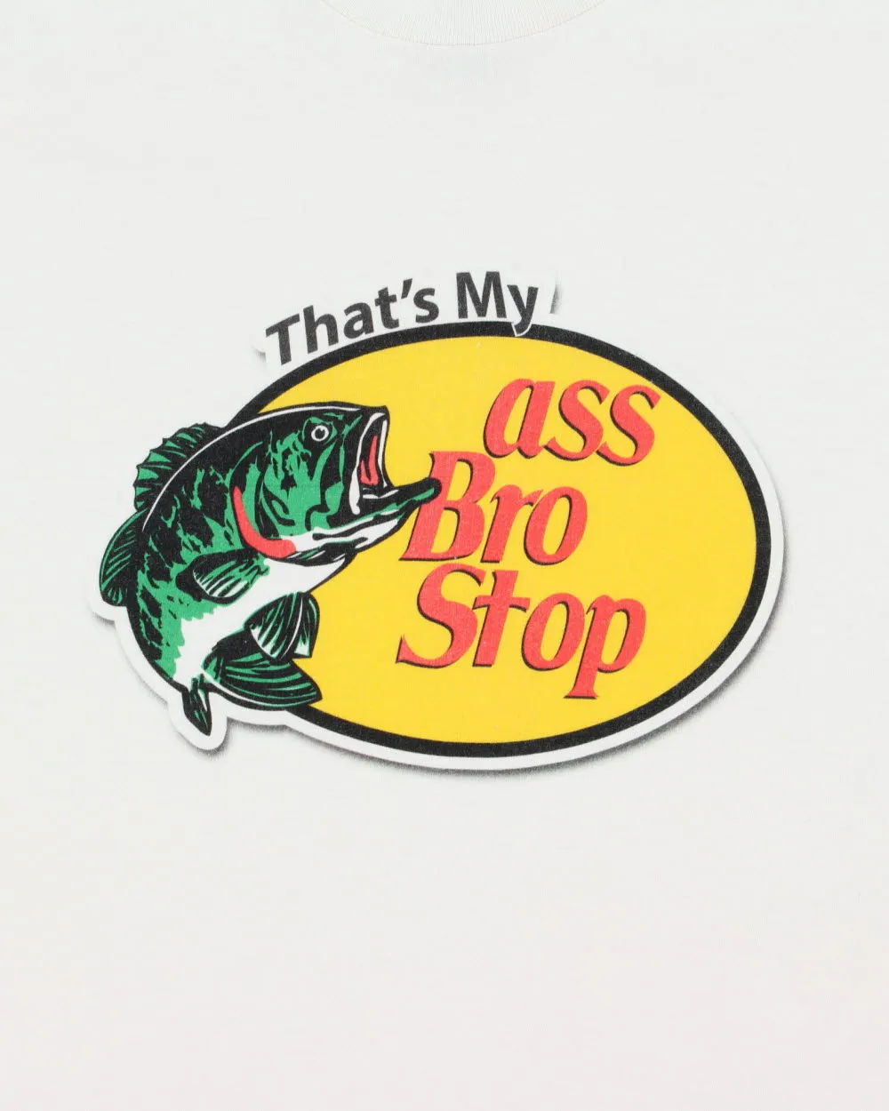 Vintage Bass Pro Shop Novelty Heavyweight Gildan Crewneck T-Shirt - XXL sold by Rokit product image thumbnail 4