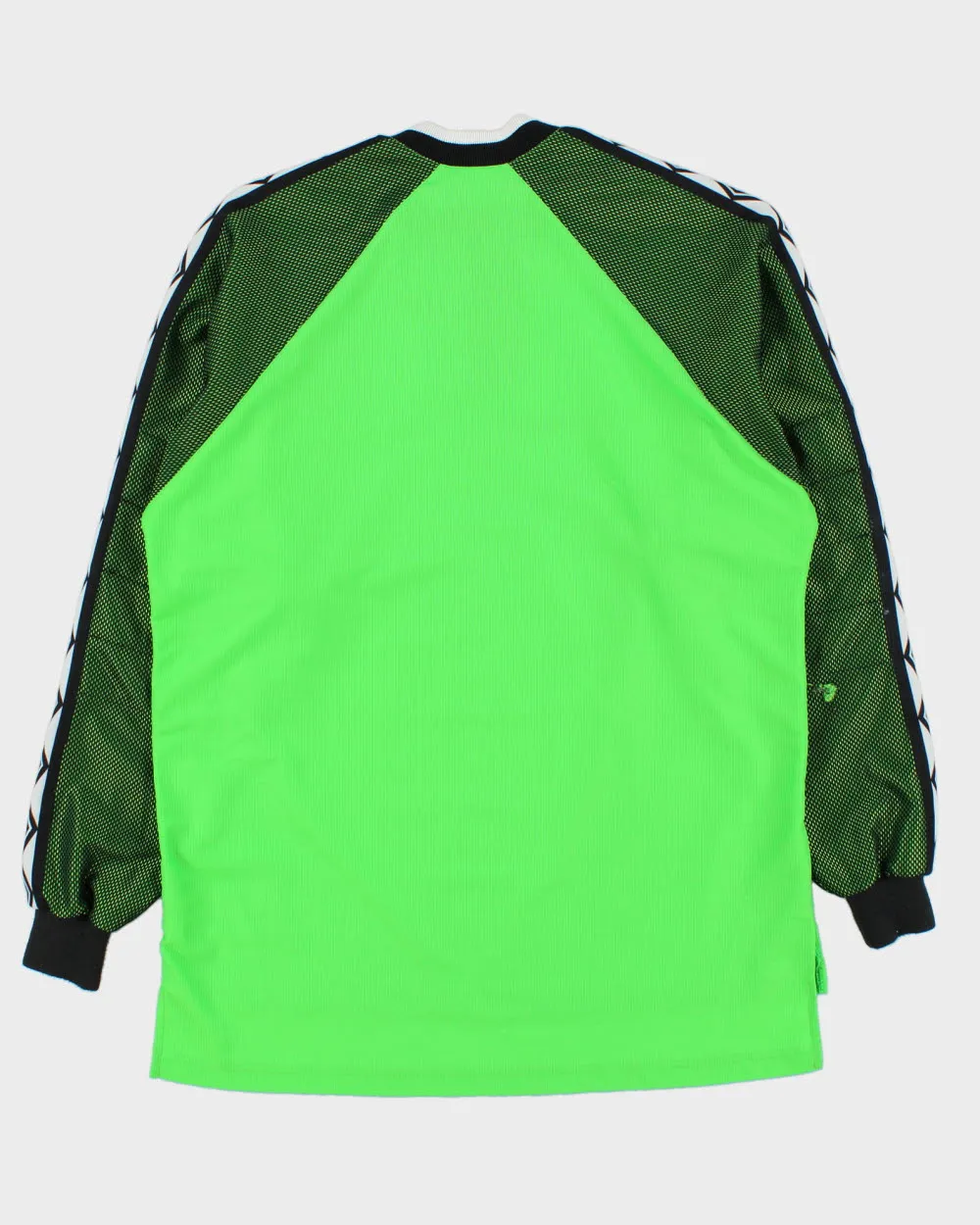 Vintage 1990s Umbro Volt Green Zip Collar Padded Long Sleeve Football Goalkeeper Shirt - L sold by Rokit product image thumbnail 2