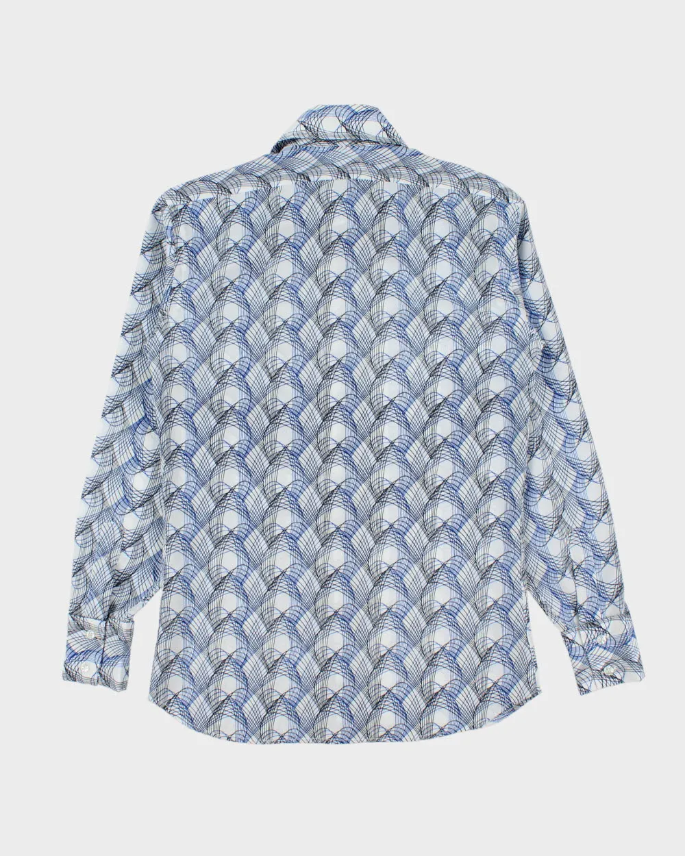 Vintage 1970s Shunkwong Geometric Pattern Long Sleeve Shirt - S sold by Rokit product image thumbnail 2