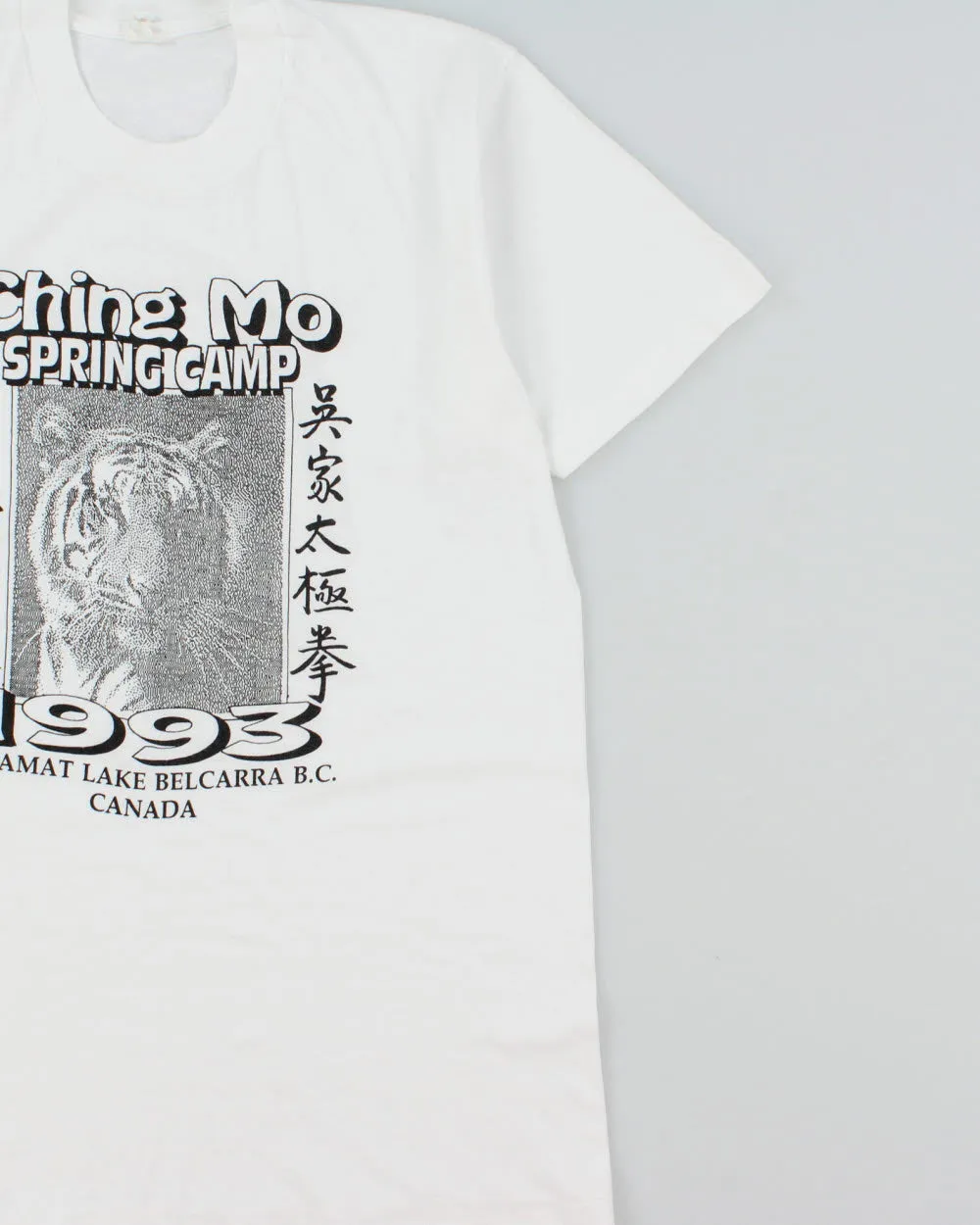 Vintage 1993 Ching Mo Summer Camp Sasamat Lake Heavyweight Made In Canada Single Stitch Crewneck T-Shirt - L sold by Rokit product image thumbnail 3