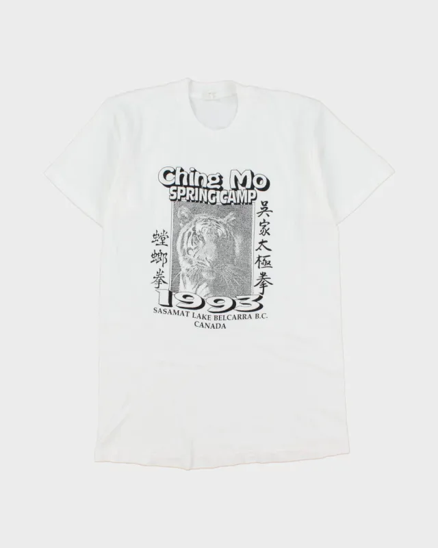 Vintage 1993 Ching Mo Summer Camp Sasamat Lake Heavyweight Made In Canada Single Stitch Crewneck T-Shirt - L made by Fruit of the Loom