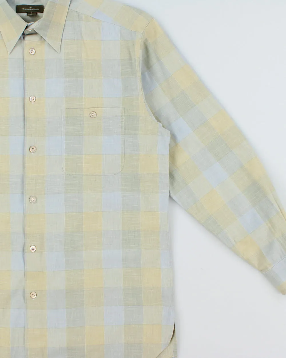 Vintage Ermenegildo Zegna Checked Long Sleeve Shirt - M sold by Rokit product image thumbnail 3