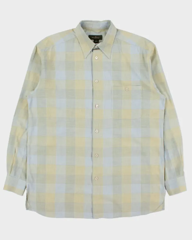 Vintage Ermenegildo Zegna Checked Long Sleeve Shirt - M made by Ermenegildo Zegna