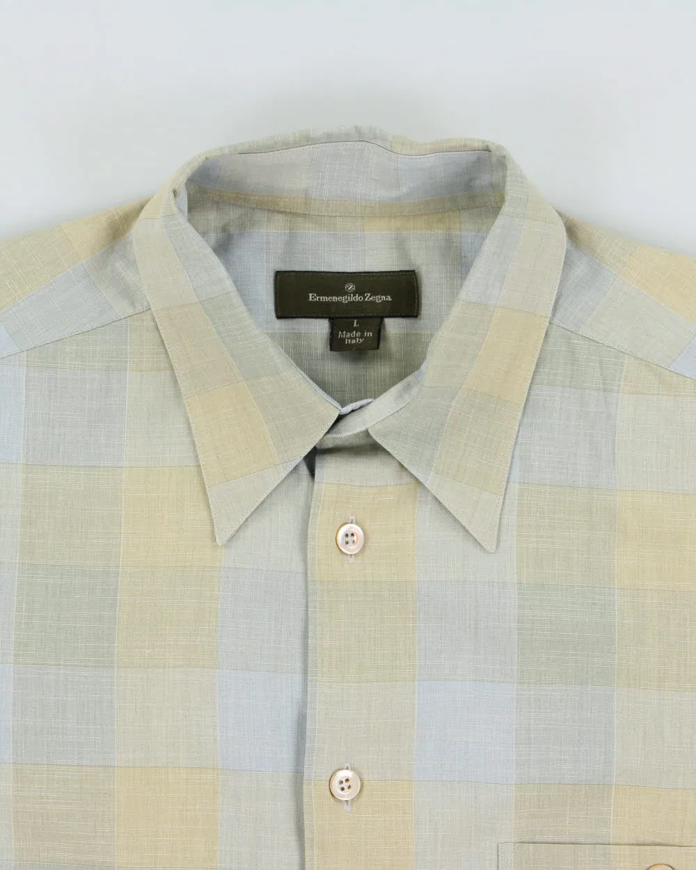 Vintage Ermenegildo Zegna Checked Long Sleeve Shirt - M sold by Rokit product image thumbnail 5